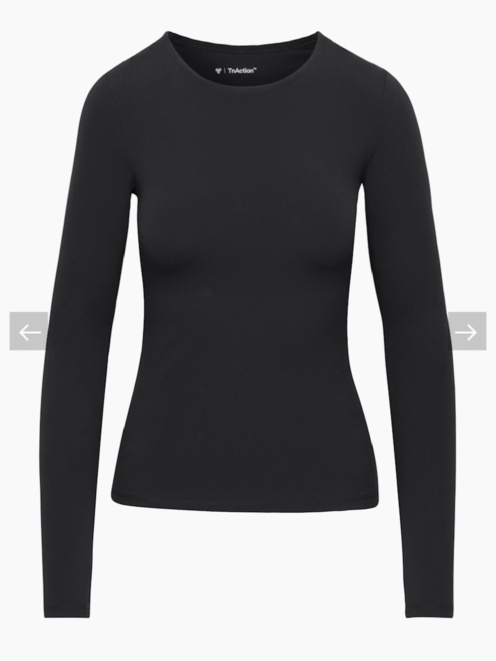 TNA Black Long Sleeve Crewneck Top
